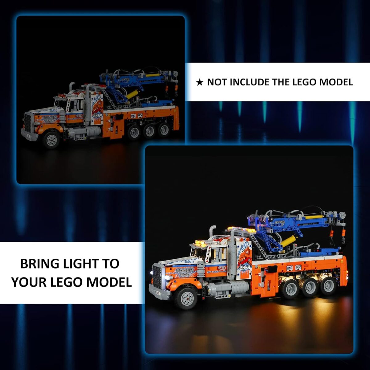 Compatible with LEGO LED Light for 42128 Technic Heavy-duty Tow Truck Building Blocks Model BEST GIFT(Building Set NOT Included) - Image 4